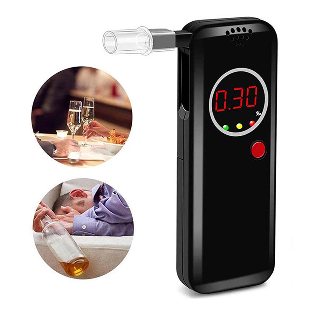 AD6000NS Professional LCD Screen Digital Breath Alcohol Tester Breathalyzer Alcohol Detector Drunk Driving Analyzer (No FDA, BPA-free)