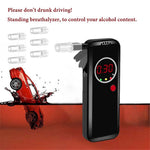 AD6000NS Professional LCD Screen Digital Breath Alcohol Tester Breathalyzer Alcohol Detector Drunk Driving Analyzer (No FDA, BPA-free)