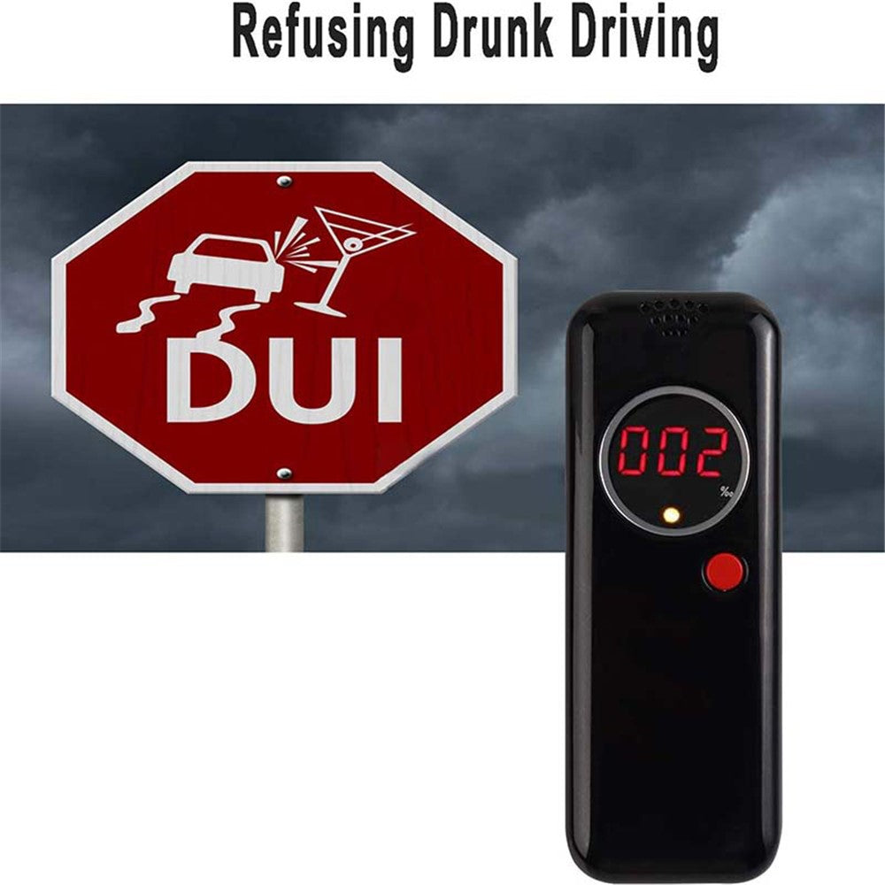 AD6000NS Professional LCD Screen Digital Breath Alcohol Tester Breathalyzer Alcohol Detector Drunk Driving Analyzer (No FDA, BPA-free)