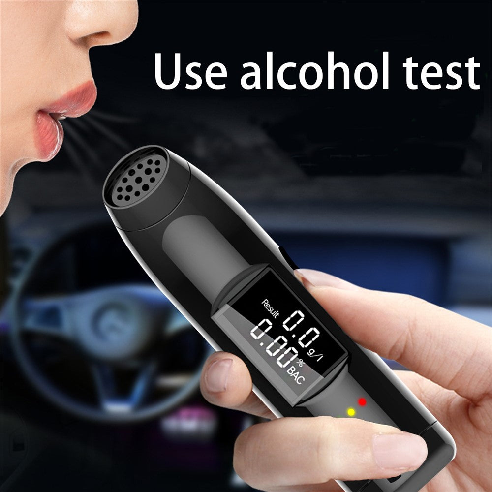 S1216 Portable Breath Blowing Alcohol Tester Detector Non-contact Rechargeable Drunk Driving Breathalyzer