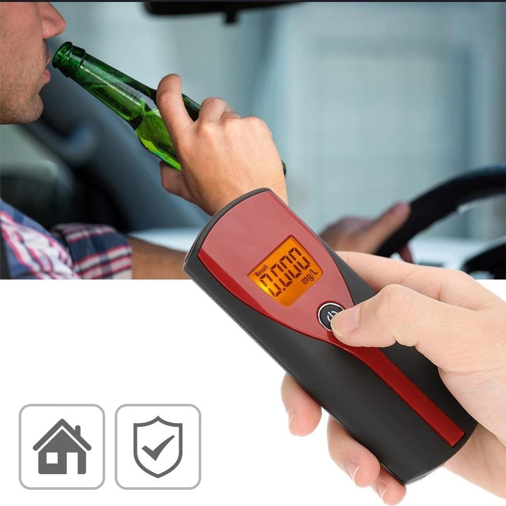 AT6880 Digital Alkoholtester med baggrundsbelyst skærm, berøringsfri åndedrætsværn til spritkørsel