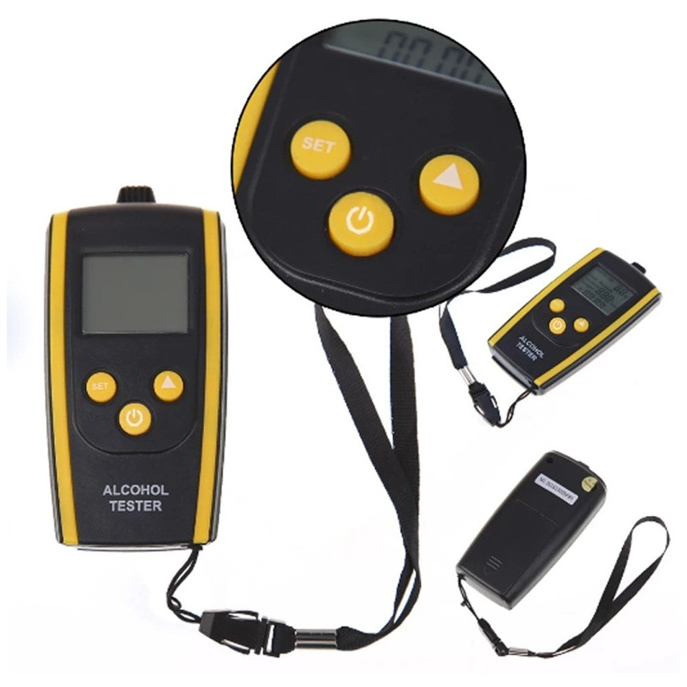 HT-611 High Sensitivity LCD Backlight Screen Breath Blowing Alcohol Tester Detector Non-contact Drunk Driving Breathalyzer