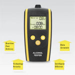 HT-611 High Sensitivity LCD Backlight Screen Breath Blowing Alcohol Tester Detector Non-contact Drunk Driving Breathalyzer