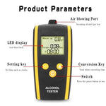 HT-611 High Sensitivity LCD Backlight Screen Breath Blowing Alcohol Tester Detector Non-contact Drunk Driving Breathalyzer