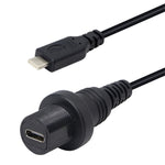 1 m USB C 2.0 Forlængerkabel Han til Hun-adapterkabel til instrumentbræt til stationær computer Understøtter opladning og datasynkronisering
