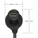 1 m USB C 2.0 Forlængerkabel Han til Hun-adapterkabel til instrumentbræt til stationær computer Understøtter opladning og datasynkronisering