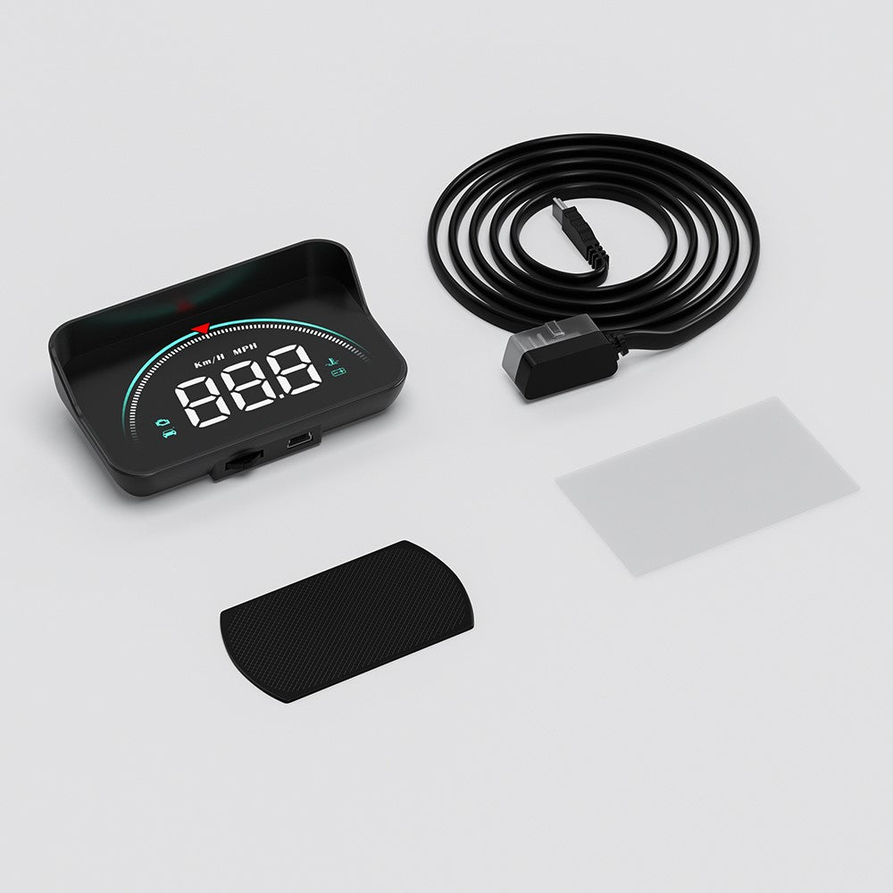 M6S Multifunktionel 3,5 tommer skærm Head Up Display Bil Elektronisk HUD Forrude Projektor Overhastighed Sikkerhedsalarm