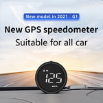 G1 elektronisk biltilbehør HUD Head Up Display GPS digitalt speedometer advarsel ved overskridelse af hastighed forrude-projektor