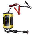 12V batterilader, intelligent universel batteriholder til reparation af blybatterier med digitalt display til motorcykler og biler