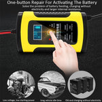 12V batterilader, intelligent universel batteriholder til reparation af blybatterier med digitalt display til motorcykler og biler