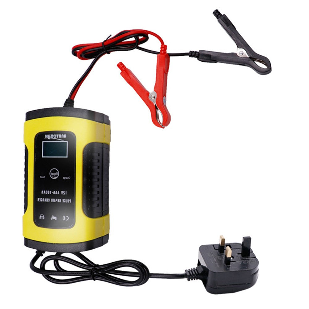 12V batterilader, intelligent universel batteriholder til reparation af blybatterier med digitalt display til motorcykler og biler