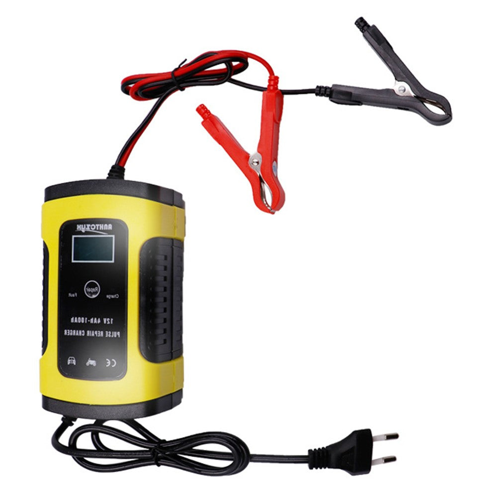 12V batterilader, intelligent universel batteriholder til reparation af blybatterier med digitalt display til motorcykler og biler