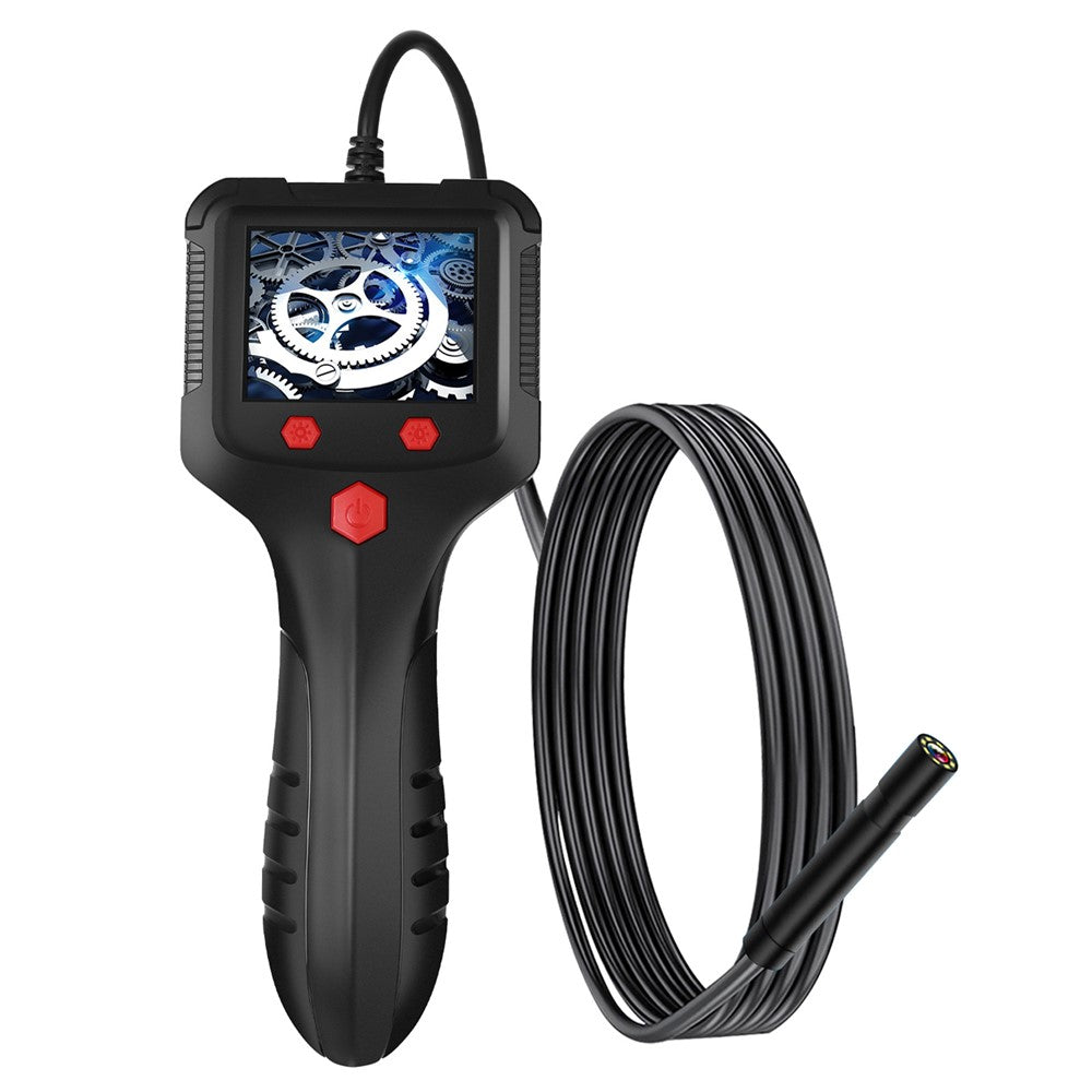 P100 15m Hard Wire 2.4 inch Screen Rechargeable 1080P 8mm Lens Industrial Endoscope 6-LED Inspection Camera Borescope