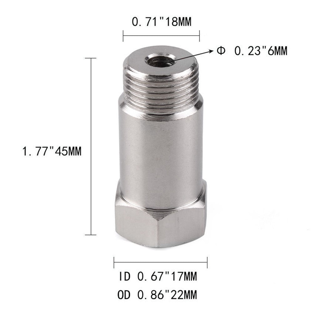 THB009 2Pcs/Set Car Oxygen Sensor Adapter 45mm Oxygen Extension Connector for Universal Vehicles