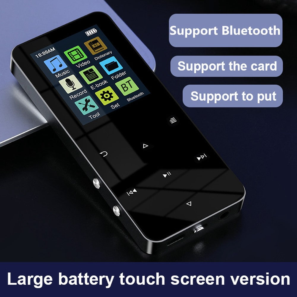 S308 128GB TF Card Touch Screen MP3 Sound Recorder Music Video MP4 Player with Dictionary + Bluetooth-compatible Function