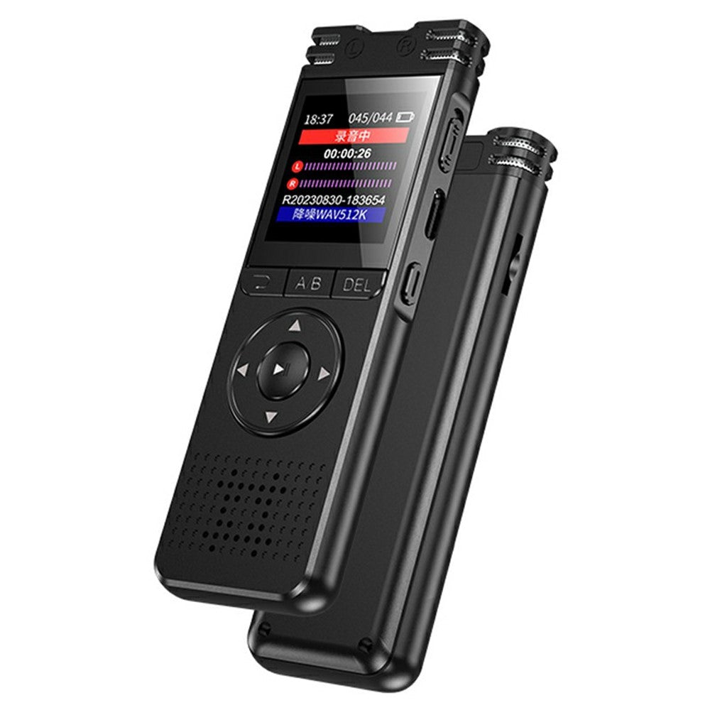8828 Portable Noise Reduction Voice Recorder 6D Mic 360° Pickup Recording Pen with MP3 Function for Students Meetings