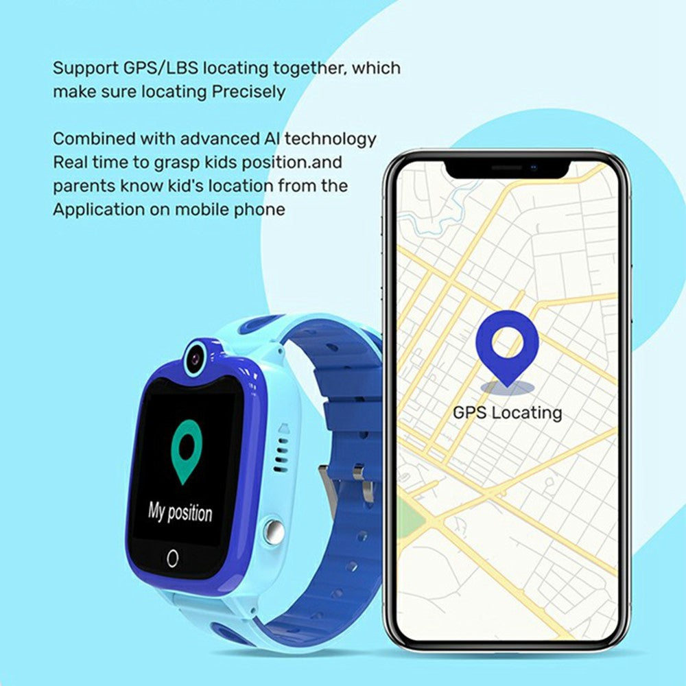 DH10 4G GPS-smartur til børn med opkald, familiestemme, SOS og IP67-vandtæthed (Europa/Asien/Afrika-version)