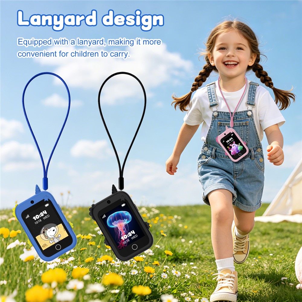 DH19 2,8-tums skärm 4G videosamtal barn smartklocka SOS WiFi + LBS positionering IP65 vattentät med rem