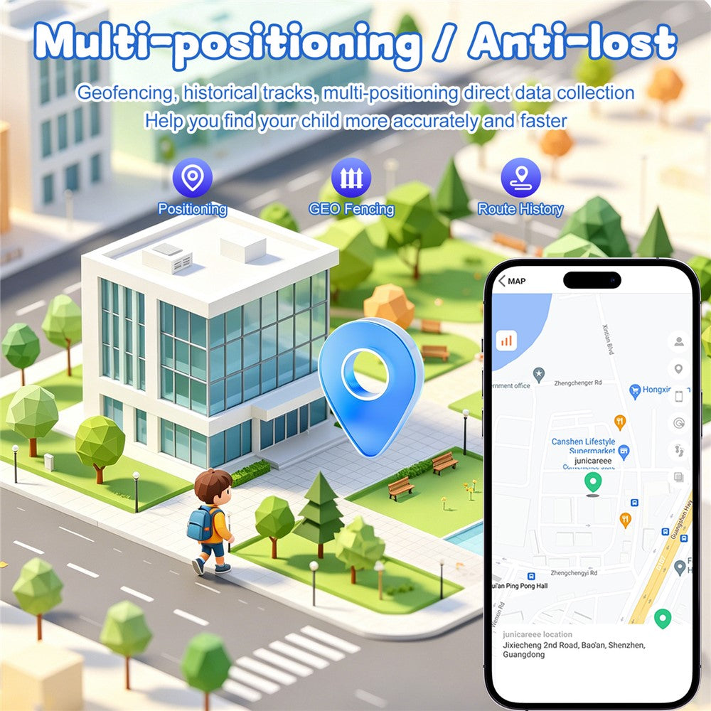 DH19 2,8-tums skärm 4G videosamtal barn smartklocka SOS WiFi + LBS positionering IP65 vattentät med rem