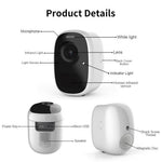 HUBVIEW CG1 2MP Wireless Camera WiFi Surveillance Cam Remote Monitor, without Memory Card