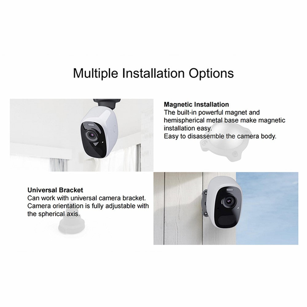 HUBVIEW CG1 2MP Wireless Camera WiFi Surveillance Cam Remote Monitor, without Memory Card