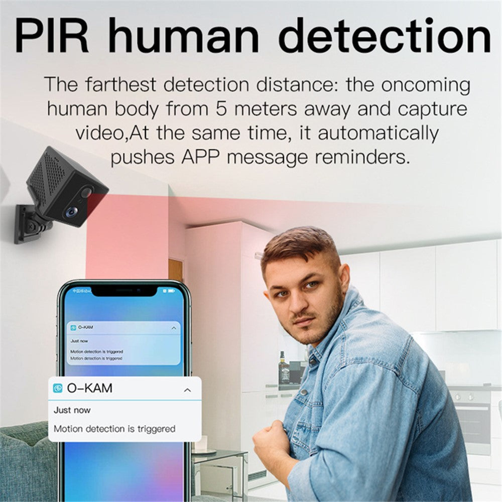 Okam App 3.0MP Wireless Night Vision Camera Home Security Mini Indoor WiFi Camera, No Memory Card