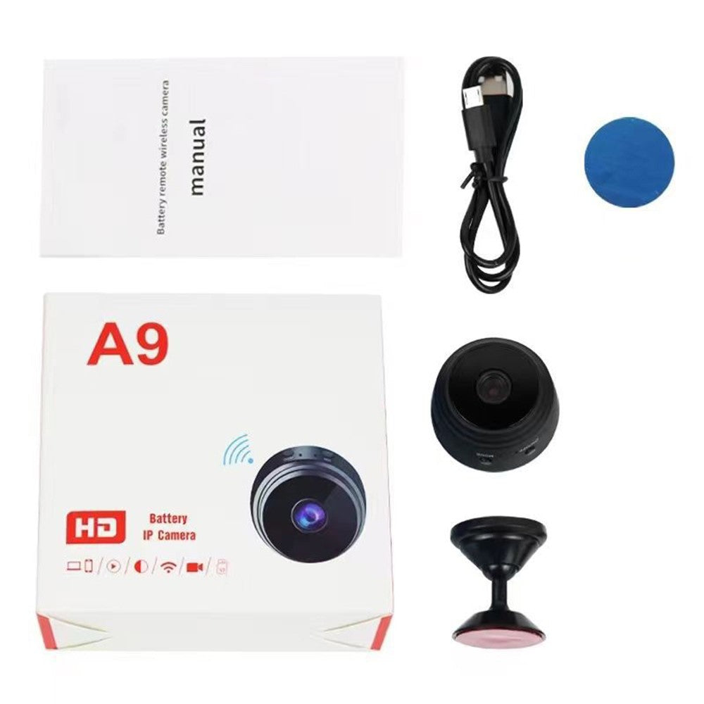A9 WiFi-fjärrövervakningskamera 1080P HD magnetisk nätverkskamera (engelsk version), utan mörkerseende
