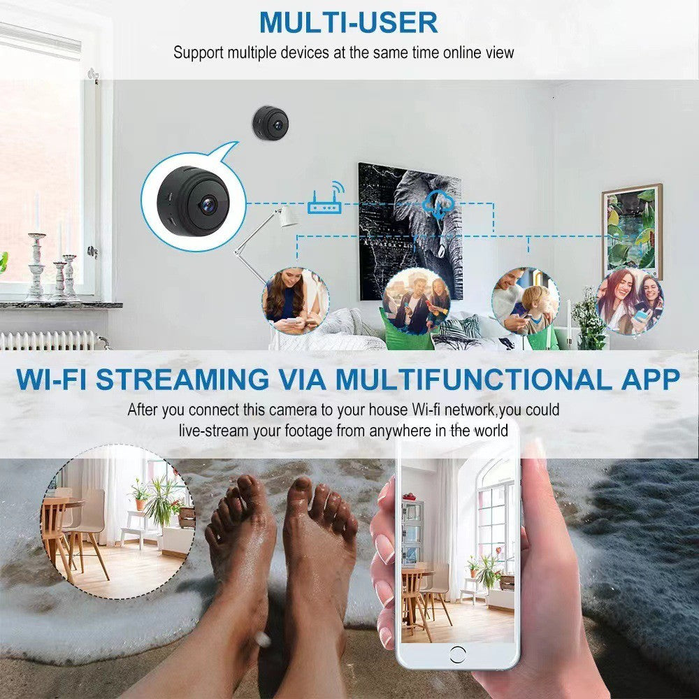 A9 WiFi-fjärrövervakningskamera 1080P HD magnetisk nätverkskamera (engelsk version), utan mörkerseende