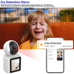 3MP Home Security Camera HD Pan Tilt Pet Baby Monitor Night Vision Two-Way Audio Function (Without Memory Card)