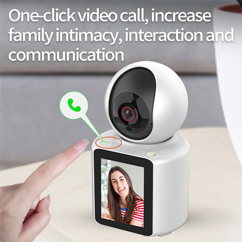 3MP Home Security Camera HD Pan Tilt Pet Baby Monitor Night Vision Two-Way Audio Function (Without Memory Card)