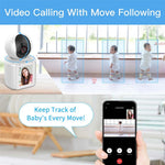 3MP Home Security Camera HD Pan Tilt Pet Baby Monitor Night Vision Two-Way Audio Function (Without Memory Card)