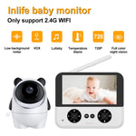 C5X 4,3-tommers IPS-skærm babyalarm med 2-vejs lyd, 355-graders rotation og HD-videokamera til babyovervågning