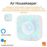 6-in-1 Tuya WiFi Air Quality Detector PM2.5 / Formaldehyde / VOC / CO2 / Temperature / Humidity Tester