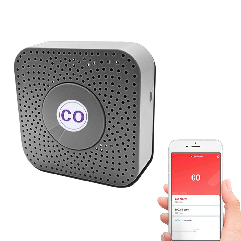 Tuya Smart WiFi Carbon Monoxide Detector 80dB Alarm Home Security CO Sensor