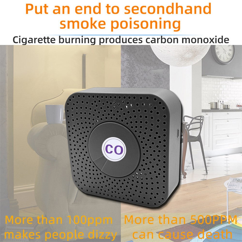 Tuya Smart WiFi Carbon Monoxide Detector 80dB Alarm Home Security CO Sensor