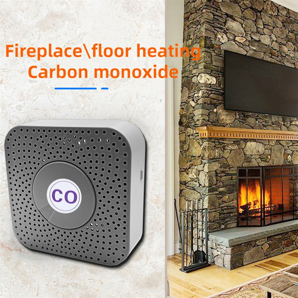 Tuya Smart WiFi Carbon Monoxide Detector 80dB Alarm Home Security CO Sensor