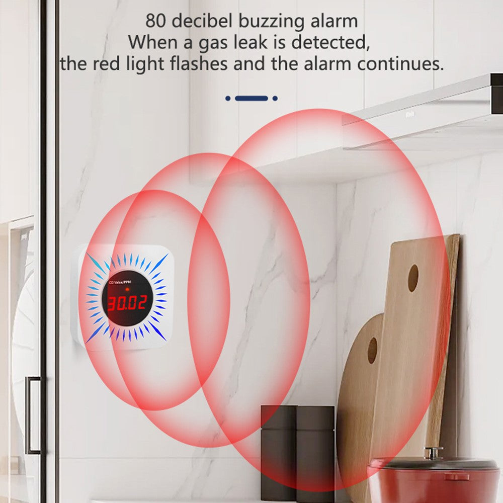 Tuya Smart WiFi Gas and Carbon Monoxide Detector 80dB Alarm CO Level Sensor