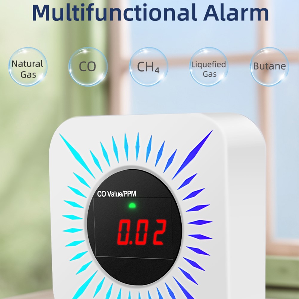 Tuya Smart WiFi Gas and Carbon Monoxide Detector 80dB Alarm CO Level Sensor