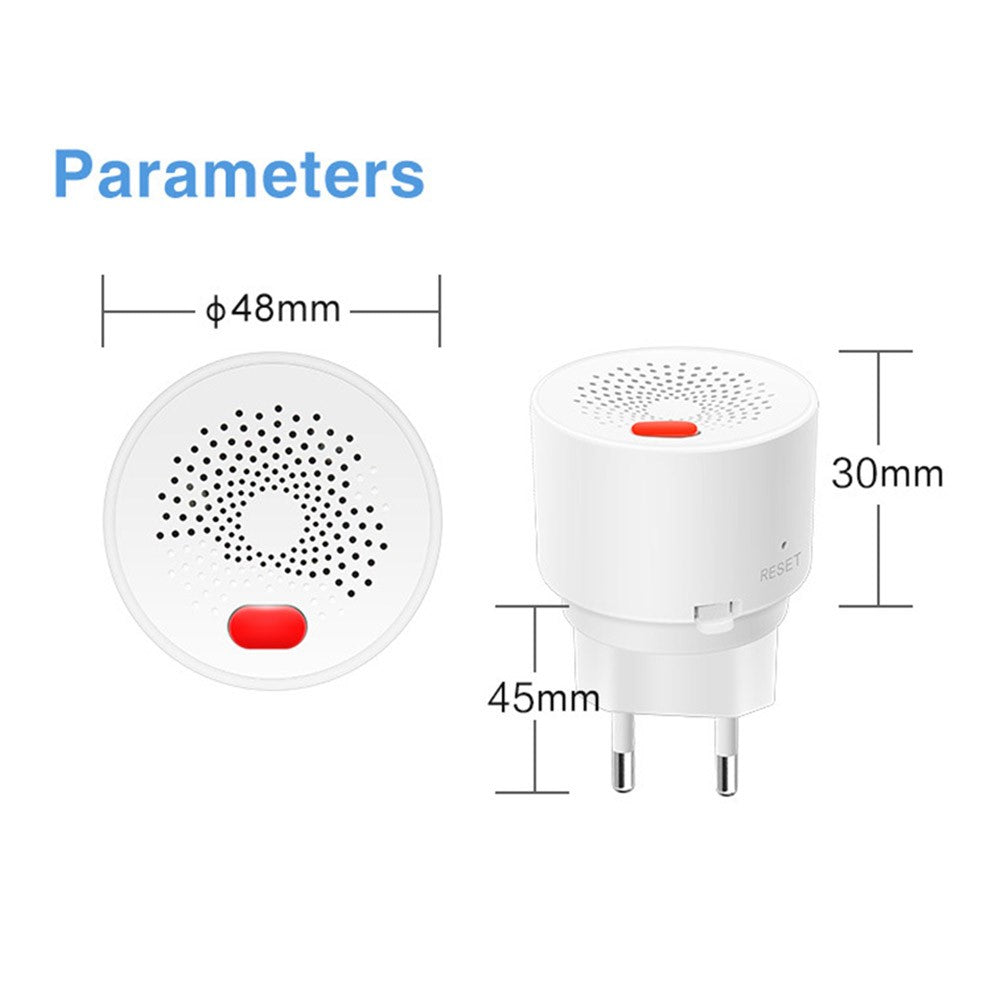 Zigbee Smart Gas Detector Real-Time Monitoring App Control 70dB Alarm Natural Gas Leak Sensor