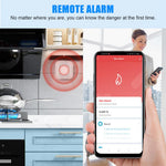 Tuya Smart Gaslarm WiFi Brännbar Naturgas Läckagedetektor Hem Säkerhetssensor