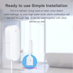 Smart Water Leak Detector Wifi+Bluetooth-compatible Dual Mode Leak Alarm Support Voice Assistant