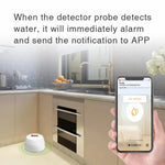Tuya WiFi Water Leak Detector Flood Sensor Remote Monitoring Flood Alert Overflow Security Alarm
