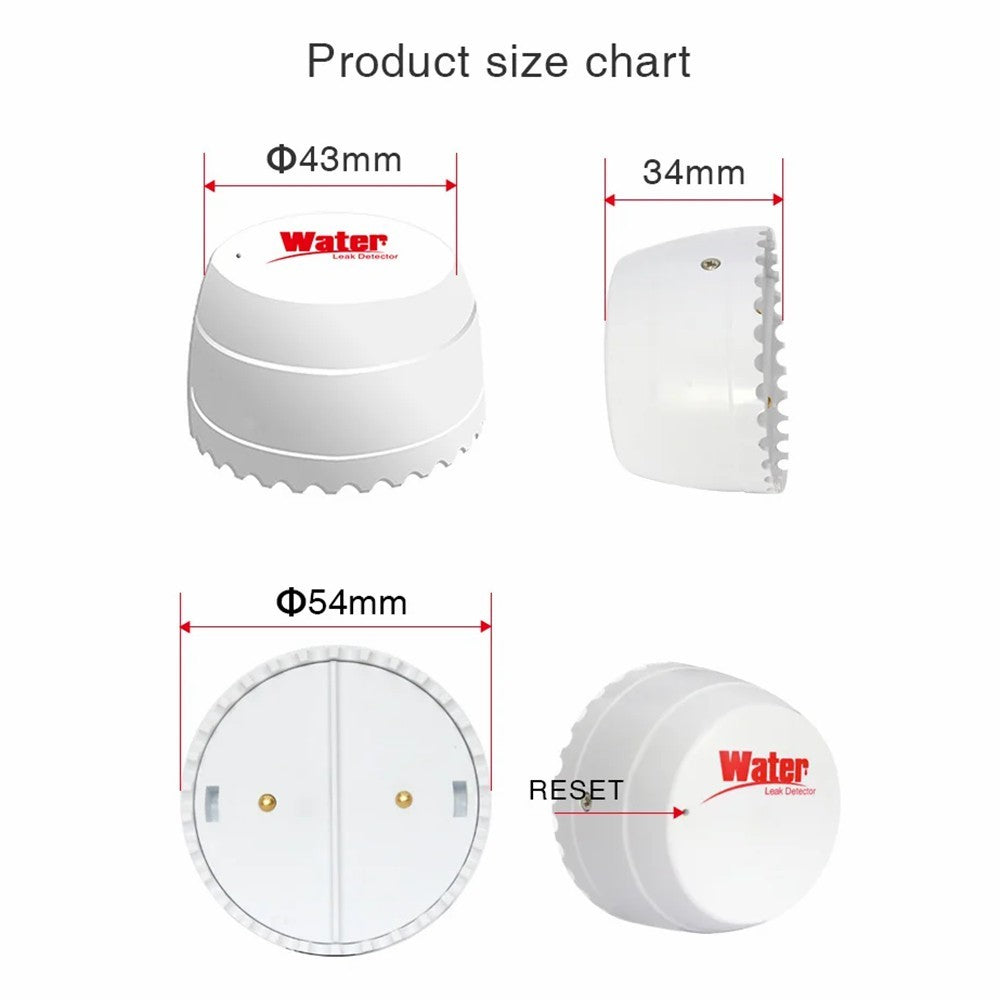 Tuya WiFi Water Leak Detector Flood Sensor Remote Monitoring Flood Alert Overflow Security Alarm