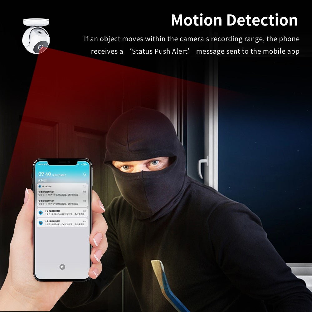 A5 Night Vision Motion Detection Camera 1080P HD 170 Degree Wide Angle Smart WiFi Camera