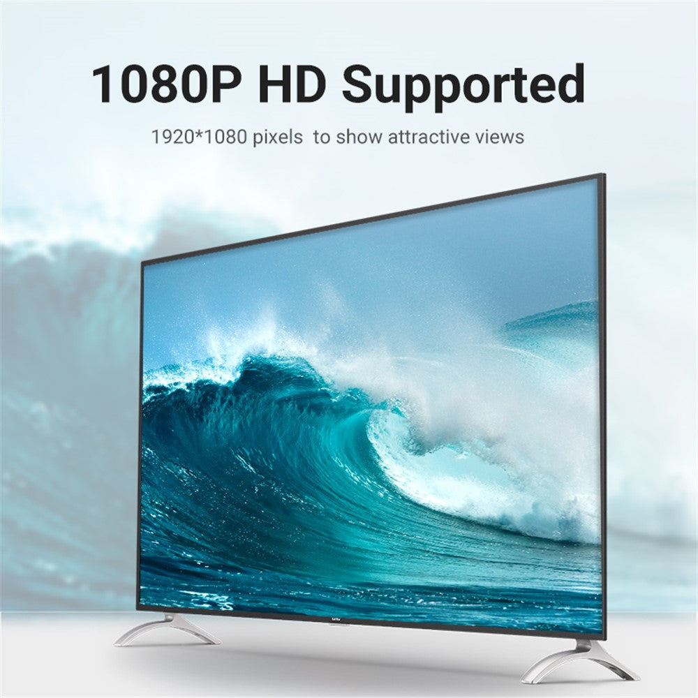 VENTION DAEBF 1 m 1080P 60Hz VGA til VGA (3+6)-kabel, han-til-han med guldbelagt kontakt