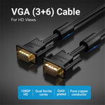 VENTION DAEBI 3m 1080P 60Hz VGA to VGA (3+6) Cable Male to Male Gold Plated Connector Wire