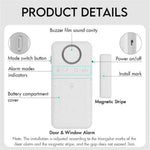 D100 130dB Door Window Alarm Wireless Magnetic Anti Theft Detector for Home Store