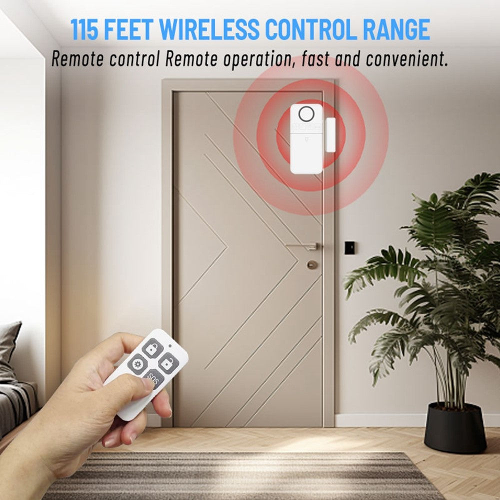 DR100 Security Alarm Remote Control Magnetic Sensor 130dB Home Anti-Theft System Wireless Protection Device
