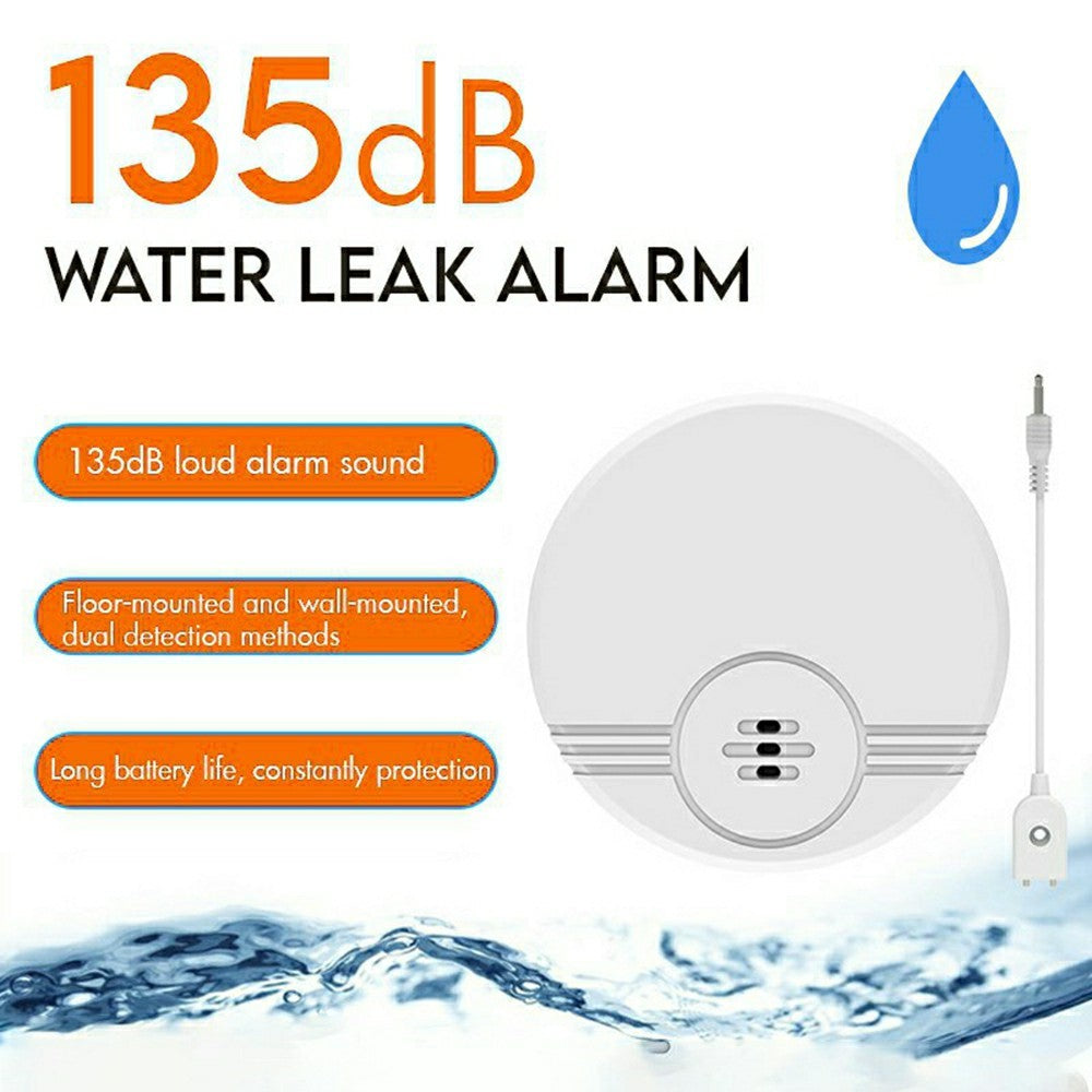 W100 Water Leak Detector 130dB Sensor Alarm Dual Modes Water Leakage Detection Device