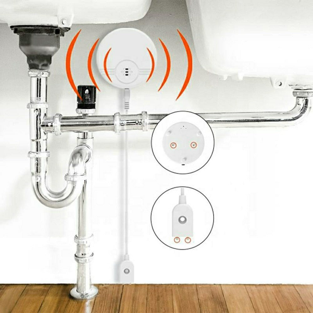 W100 Water Leak Detector 130dB Sensor Alarm Dual Modes Water Leakage Detection Device